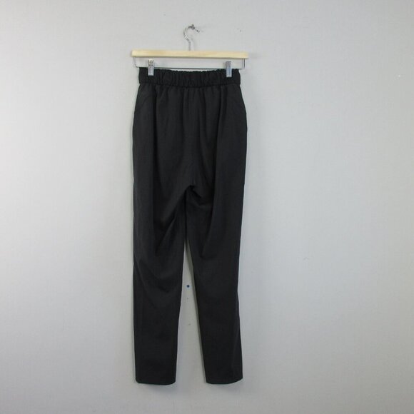 Lululemon Keep Moving Women's Crop Pants 4 Black Drawstring Pockets Travel 336 - Picture 2 of 12